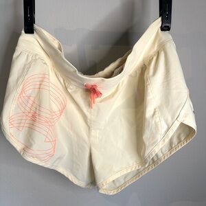 Under Armour run shorts sz M cool yellow w orange athleisure beach summer fun